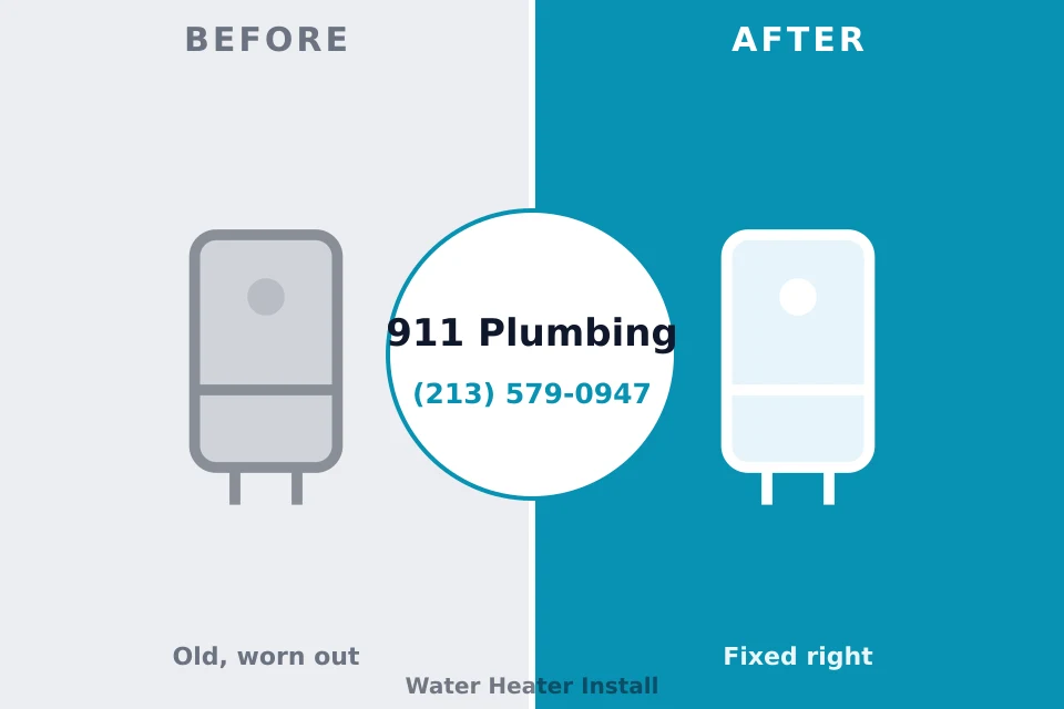 Before and after: plumbing company Sausalito, CA